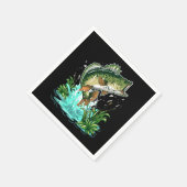 Serviette En Papier Basse Pêcheur Grand Bouche Basse Pêche (Coin)