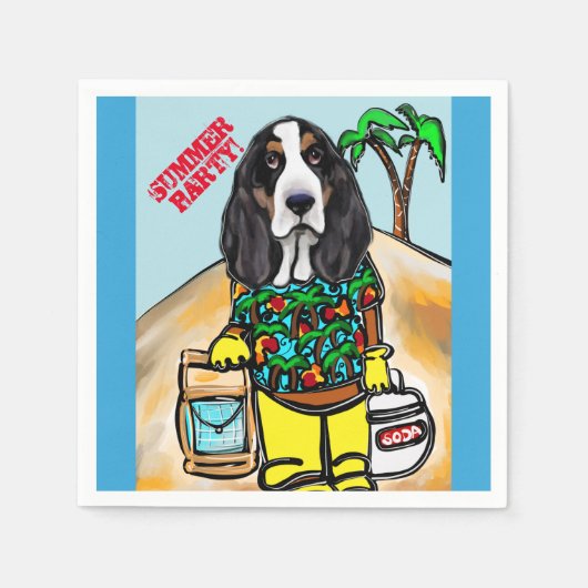 SERVIETTE EN PAPIER BASSET HOOK (Devant)