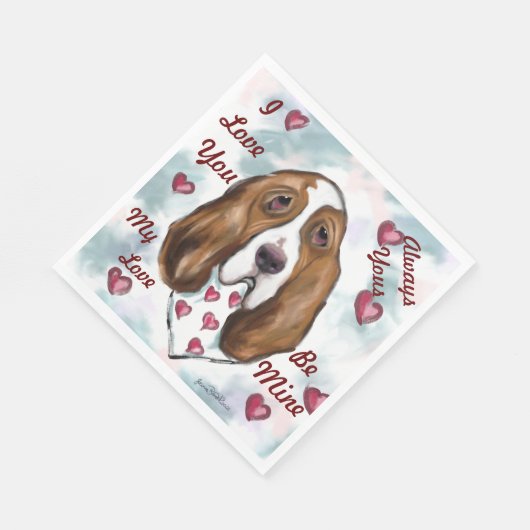 SERVIETTE EN PAPIER BASSET HOOK (Coin)