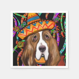 SERVIETTE EN PAPIER BASSET HOUND