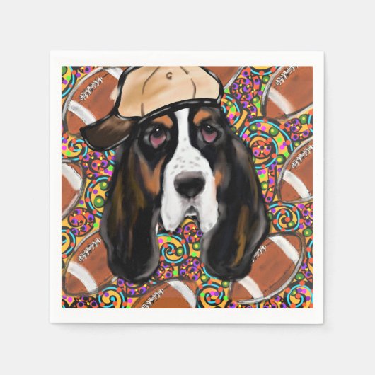 Serviette En Papier Basset Hound (Devant)
