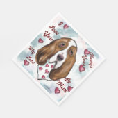 SERVIETTE EN PAPIER BASSET HOUND (Coin)