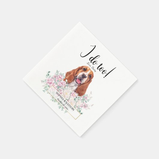Serviette En Papier Basset Hound Chien Mariage Cocktail Napkins (Coin)