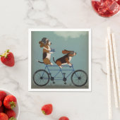 Serviette En Papier Basset Hound Tandem (En situation)