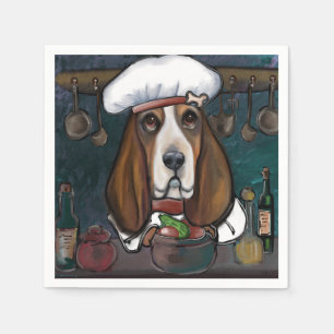 SERVIETTE EN PAPIER BASSETHOUND