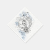 Serviette En Papier Bassinet vintage bébé garçon douche (Coin)