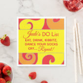 Serviette En Papier Bat Bar Mitzvah Silvery Swirls (En situation)