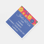 Serviette En Papier Bat BM ou Bar Mitzvah Serviettes à fleurs (Coin)