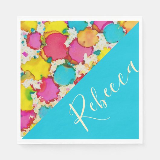 Serviette En Papier Bat BM ou bar Mitzvah serviettes Confetti (Devant)