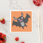 Serviette En Papier Bat d'Halloween (En situation)