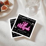 Serviette En Papier Bat mitzvah à thème rose chaud<br><div class="desc">Nous sommes heureux de vous présenter notre suite calligraphie moderne d’inspiration néon pour un Bar ou un Bat mitzvah lumineux ! Cette collection amusante comprend tout ce dont vous avez besoin, des serviettes et des assiettes en papier à une enseigne accueillante et plus encore. Si vous avez des questions ou...</div>