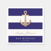 Serviette En Papier Bat mitzvah de marine (Devant)