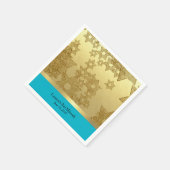 Serviette En Papier Bat mitzvah Gold Star de David avec n'importe quel (Coin)