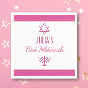 Serviette En Papier Bat mitzvah personnalisé