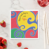 Serviette En Papier Bat ou Bar Mitzvah Napkin Grille (En situation)