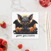 Serviette En Papier Bat Vampire d'Halloween (En situation)