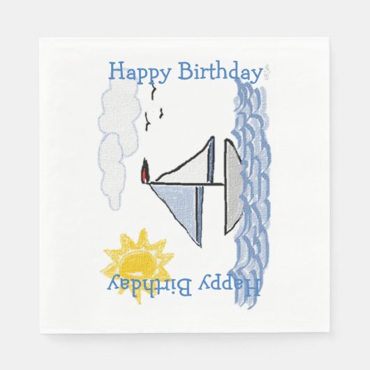 Serviette En Papier Bateau (Devant)