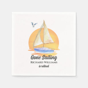 Serviette En Papier Bateau à voile à la retraite Couleur de soleil