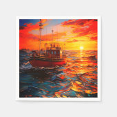 Serviette En Papier Bateau Ai (Devant)