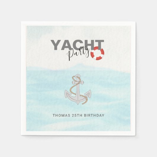 Serviette En Papier Bateau bateau bateau bateau croisière fête d'anniv (Devant)