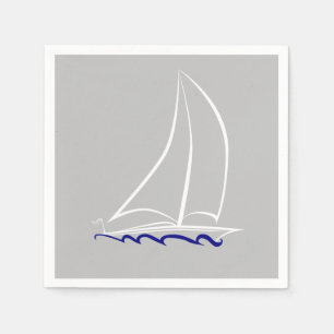 Serviette En Papier Bateau blanc