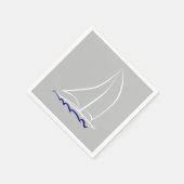 Serviette En Papier Bateau blanc (Coin)