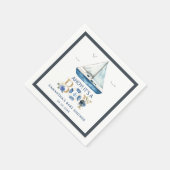 Serviette En Papier Bateau bleu nautique Ahoy C'est un Baby shower gar (Coin)