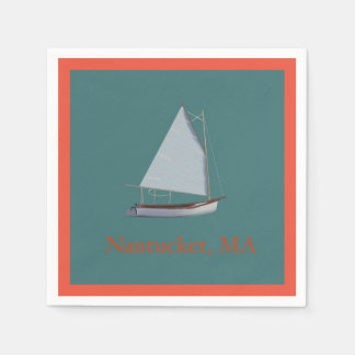 Serviette En Papier Bateau de chat Nantucket. Serviettes Cocktail Sail
