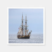 Serviette En Papier Bateau de pêche nautique Ciel bleu (Devant)