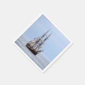 Serviette En Papier Bateau de pêche nautique Ciel bleu (Coin)