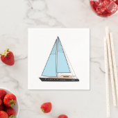 Serviette En Papier Bateau De Voilier De Luxe (En situation)