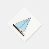 Serviette En Papier Bateau De Voilier De Luxe (Coin)