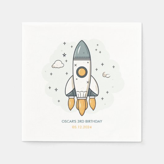 Serviette En Papier Bateau en roquette beige pastel doux (Devant)