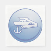 Serviette En Papier Bateau et Ancre Marine nautique (Devant)