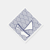 Serviette En Papier Bateau sur Waves Papier Napkin (Coin)
