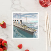 Serviette En Papier Bateau Titanic - rendu 3D (En situation)