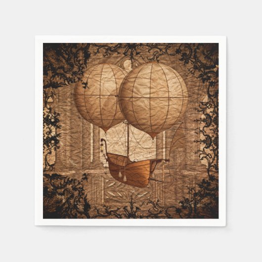 Serviette En Papier Bateau victorien Grunge Steampunk (Devant)