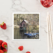 SERVIETTE EN PAPIER BATEAUX (En situation)