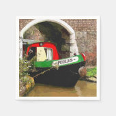SERVIETTE EN PAPIER BATEAUX CANAL UK (Devant)
