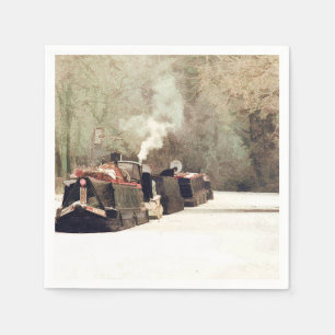 SERVIETTE EN PAPIER BATEAUX DE CANAL