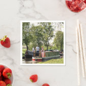 SERVIETTE EN PAPIER BATEAUX DE CANAL (En situation)