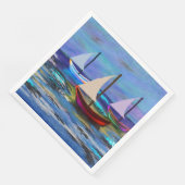 Serviette En Papier Bateaux en mer (Coin)