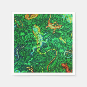 Serviette En Papier Batik de lézards