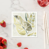 Serviette En Papier Batik Feuille (En situation)