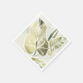 Serviette En Papier Batik Feuille (Coin)