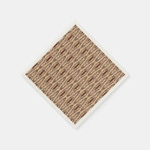 Serviette En Papier Batik Tribal - Tan, Brown foncé et crème (Coin)