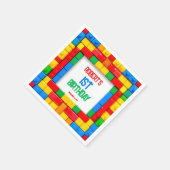 Serviette En Papier Bâtiment Anniversaire Blocs Party Napkins (Coin)