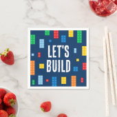 Serviette En Papier Bâtiment Blocks Boy Birthday (En situation)