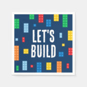 Serviette En Papier Bâtiment Blocks Boy Birthday (Devant)