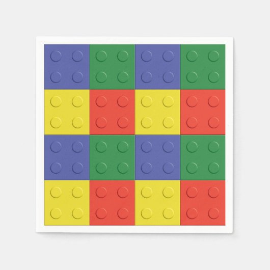 Serviette En Papier Bâtiment Blocs et briques Partie Napkins (Devant)
